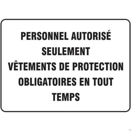 Accuform FRENCH OSHA ATTENTION SAFETY SIGN FRMPPE407XL FRMPPE407XL